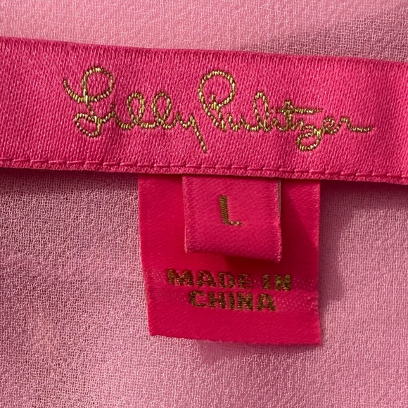 Lilly Pulitzer Pink Blouse with Ruffle Layers - Picture 10 of 10